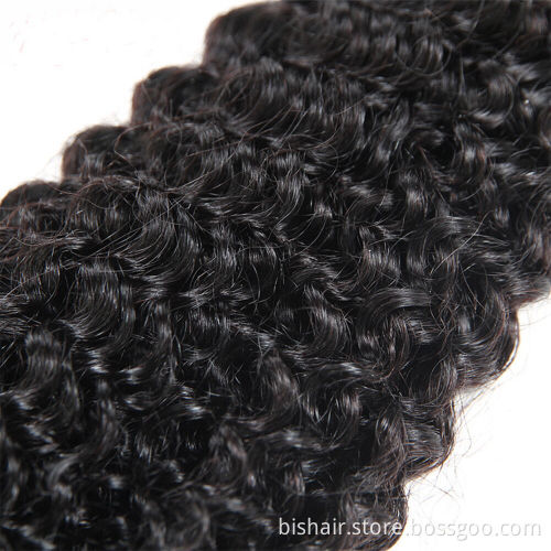 8A Great Brazilian Kinky Curly Hair Wave No Tangle No Shed For Black Color Curly Hair Weaving Natural  Extension Wigs Wholesale